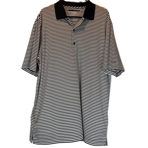 Greg Norman Collection Other - Greg Norman Play Dry Golf Polo Shirt Men's L Striped black & white short sleeves